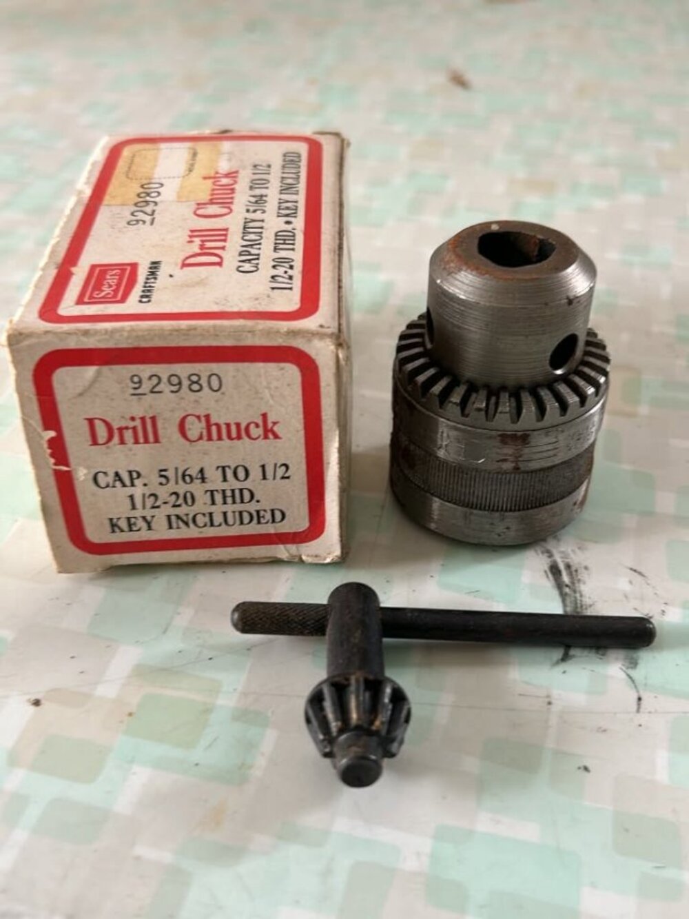 Sears Craftsman Drill Chuck 92980 Capacity 5/64 To 1/2 w/key
